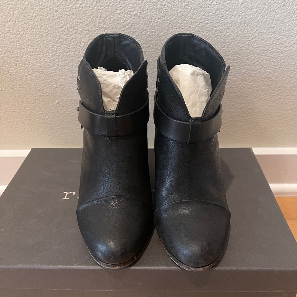 Black Leather Ankle Boot